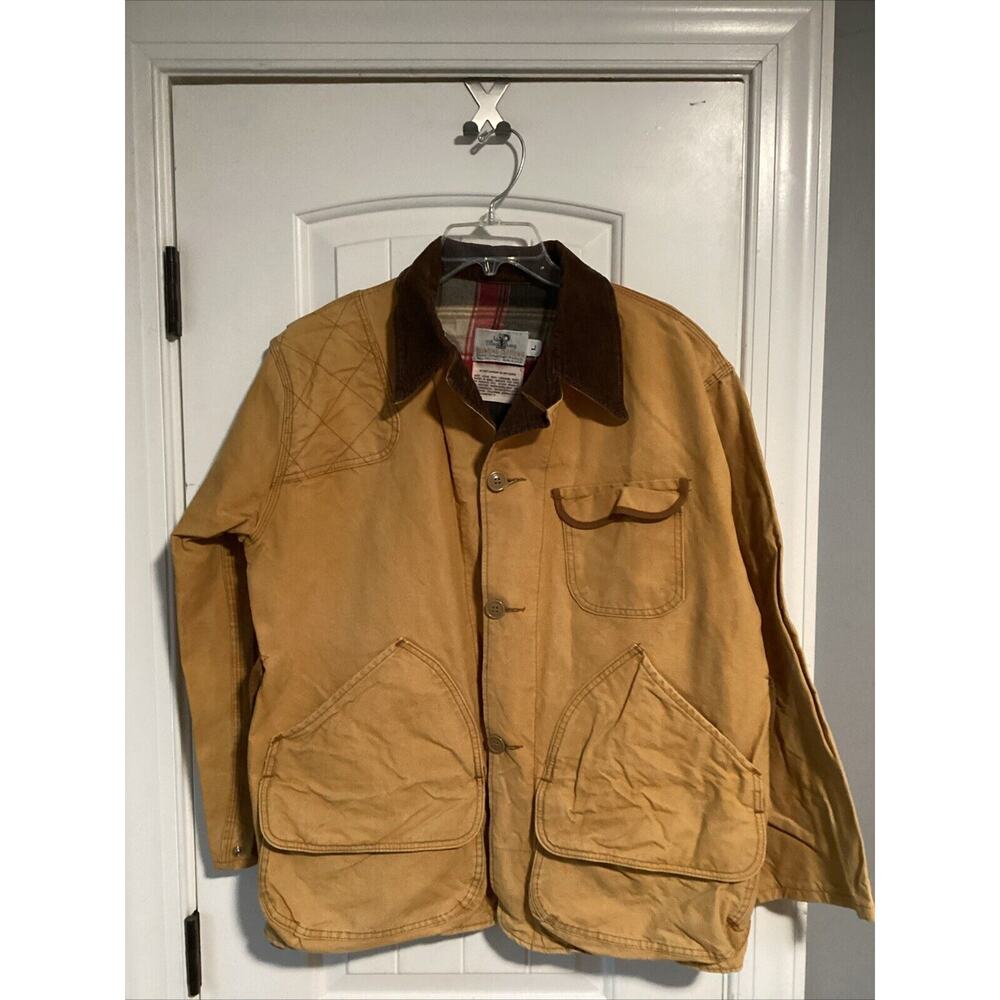VTG Black Sheep Hunting Clothing Canvas‎ Flannel Lined Barn Chore Coat Men L USA